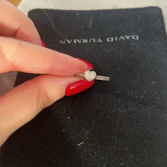 David Yurman Pave Heart Ring - Picture 2 of 6